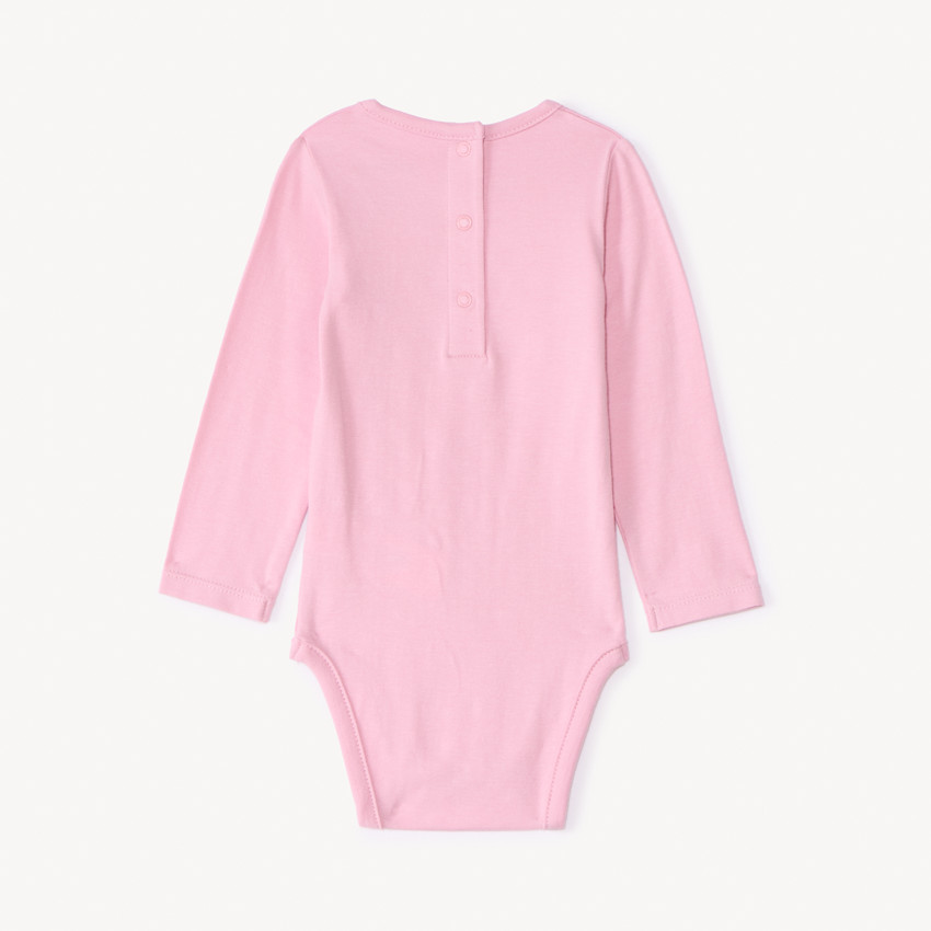 Lot de 3 bodies manches longues unis pour bébé fille 