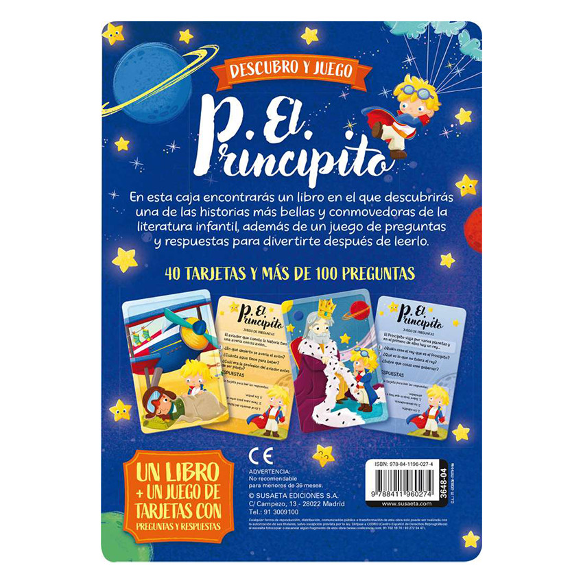 Caja Libro y juego de preguntas El principito +6años 