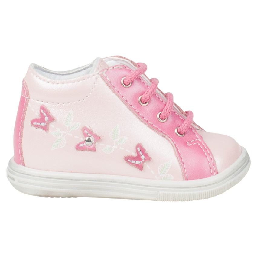 Bottillons en cuir irisé avec patchs papillons Orchestra