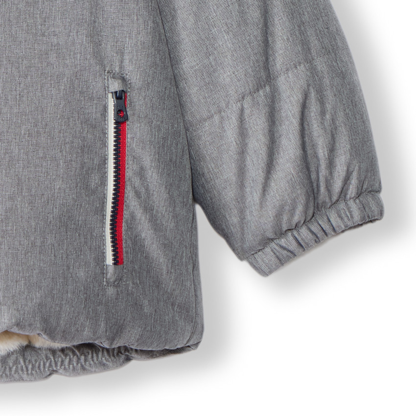 Doudoune à capuche doublée sherpa pour bébé garçon 
