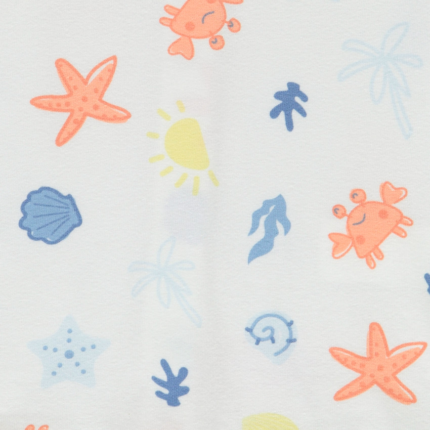 Ensemble salopette + t-shirt fantaisies crabe pour bébé garçon  