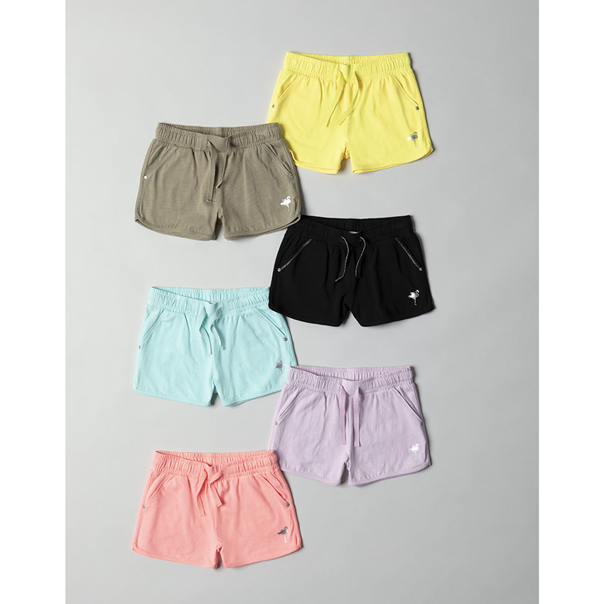 Short de punto con estampado de flamenco para niña 