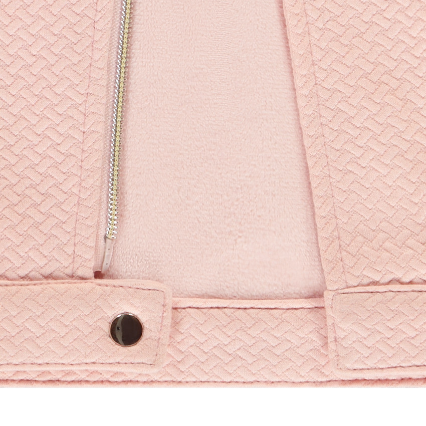 Chaqueta tipo perfecto de felpa acolchada para niña 