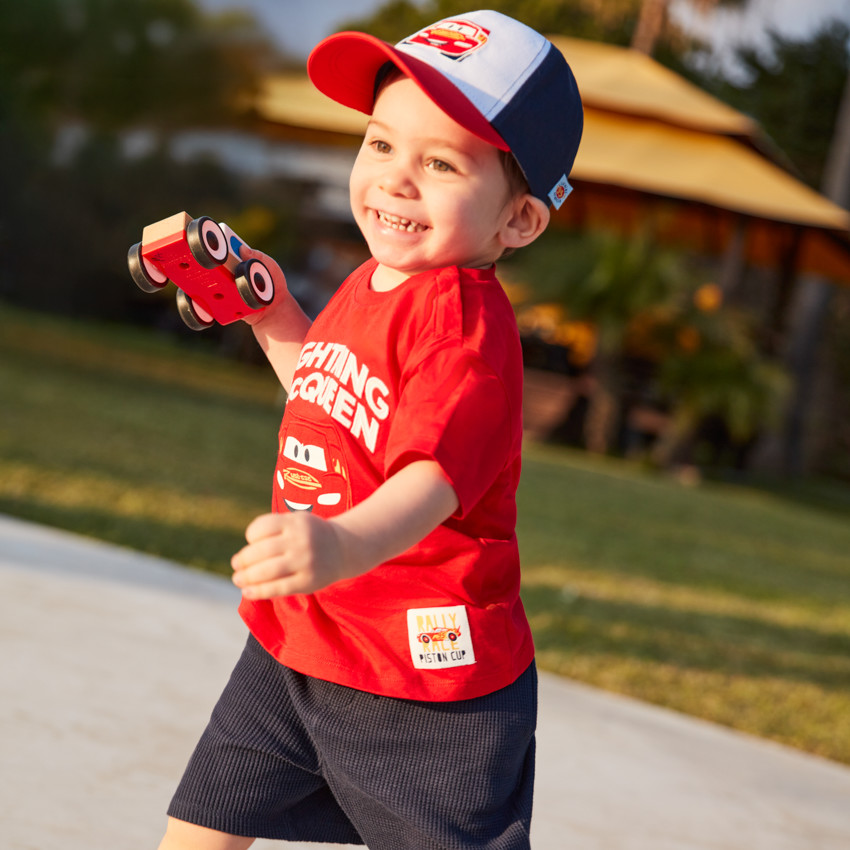 Conjunto de 2 piezas camiseta + shorts Flash McQueen Disney-Pixar para bebé niño. 