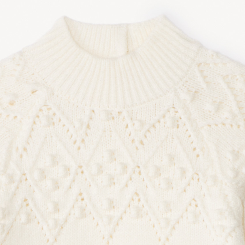 Vestido de manga larga de punto liso para bebé niña 