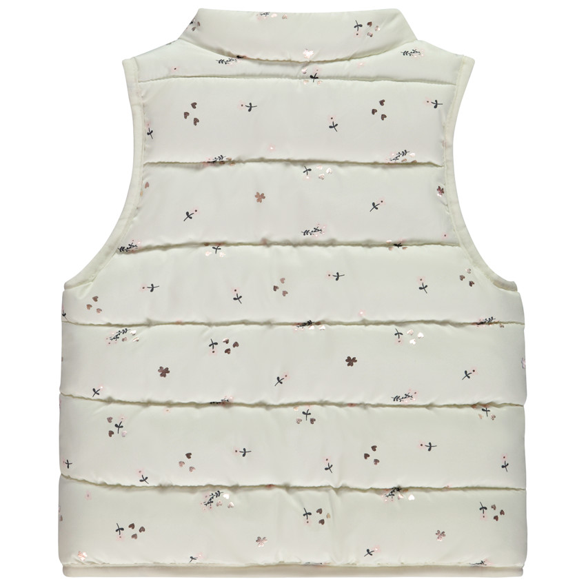 Chaleco acolchado sin mangas estampado para bebé niña 