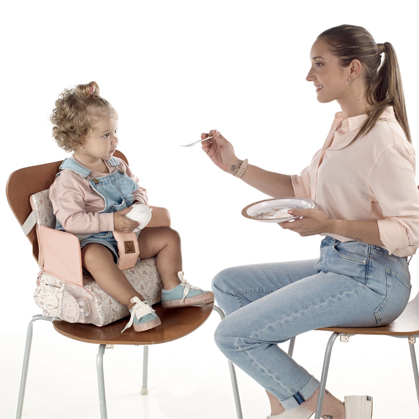 Asiento elevador 2 en 1 - Rosa palo 