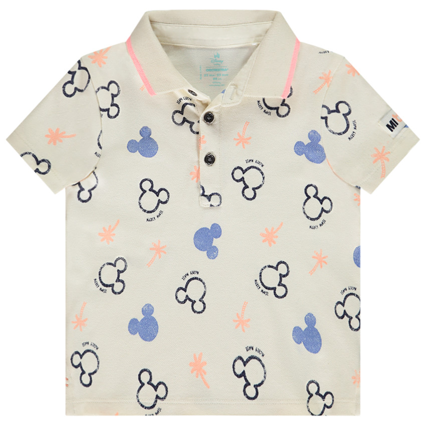 Polo manga corta estampado Mickey Disney para bebé niño 