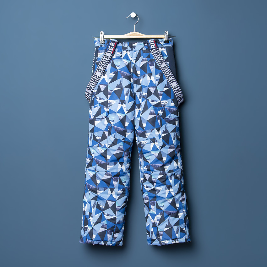 Júnior - Pantalón de esquí con estampado all over con tirantes desmontables 