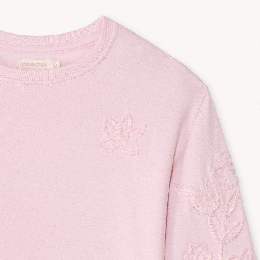 Sudadera de felpa oversize con cordones para niña 