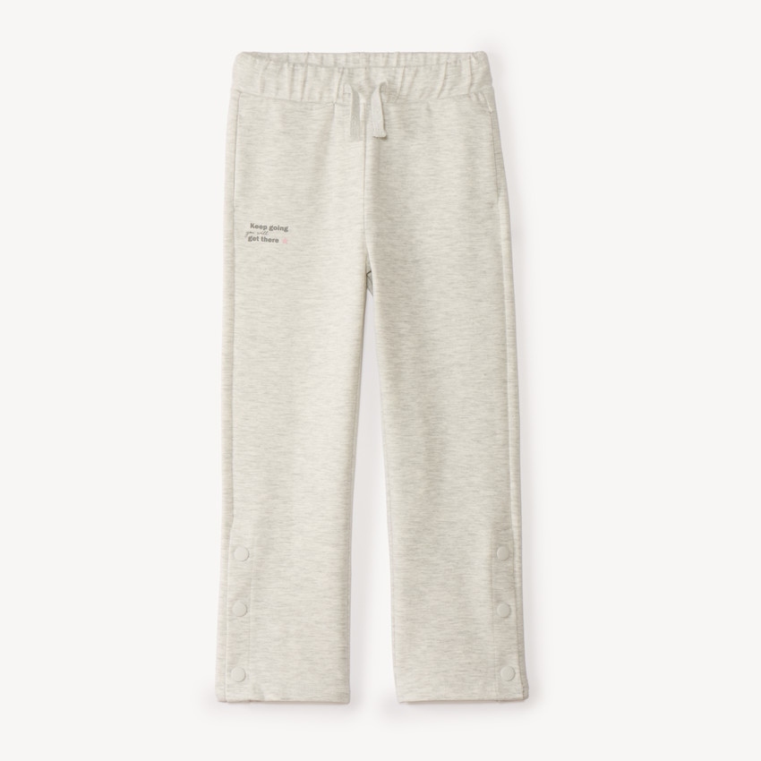 Pantalón de chándal para niña amplio y con presión 