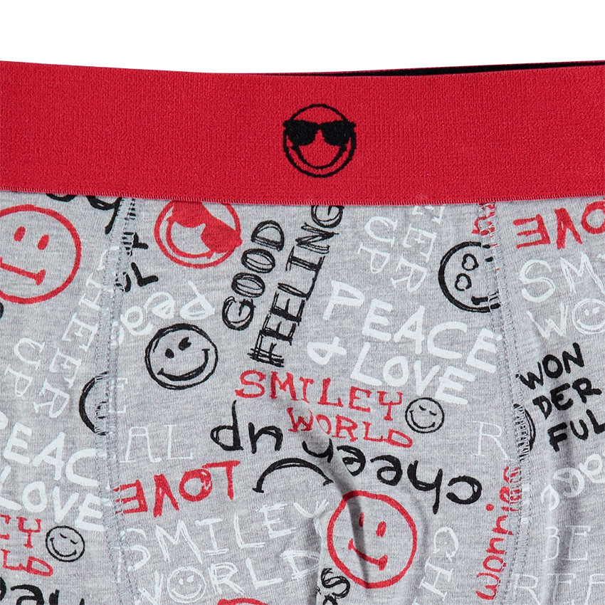 Juego de 2 bóxers de algodón con estampados ©Smiley 