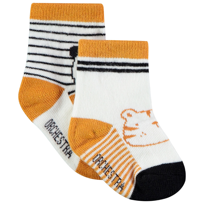 Pack de 2 pares de calcetines print rayas 