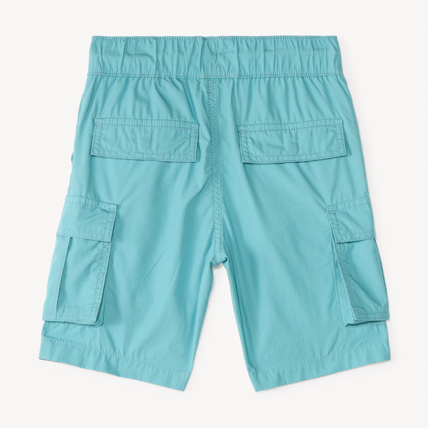 Bermudas cargo lisas en popelina para niño 
