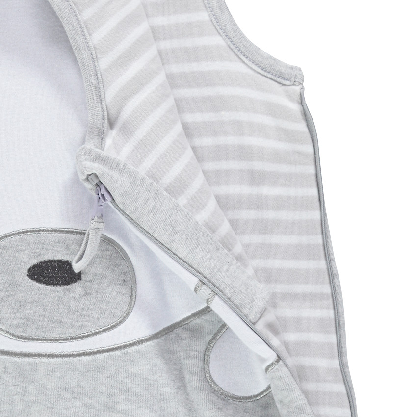 Saquito para dormir sin mangas de terciopelo y tejido de punto estampado de ositos 