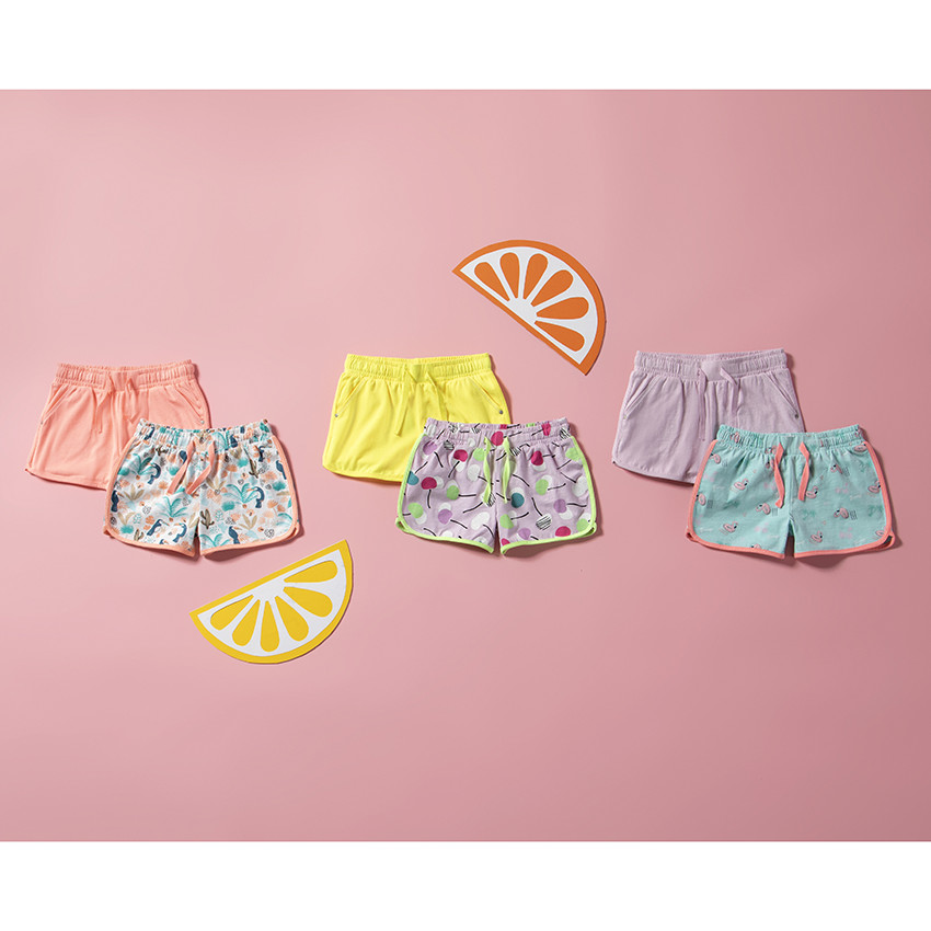 Short de punto con estampado de flamenco para niña 
