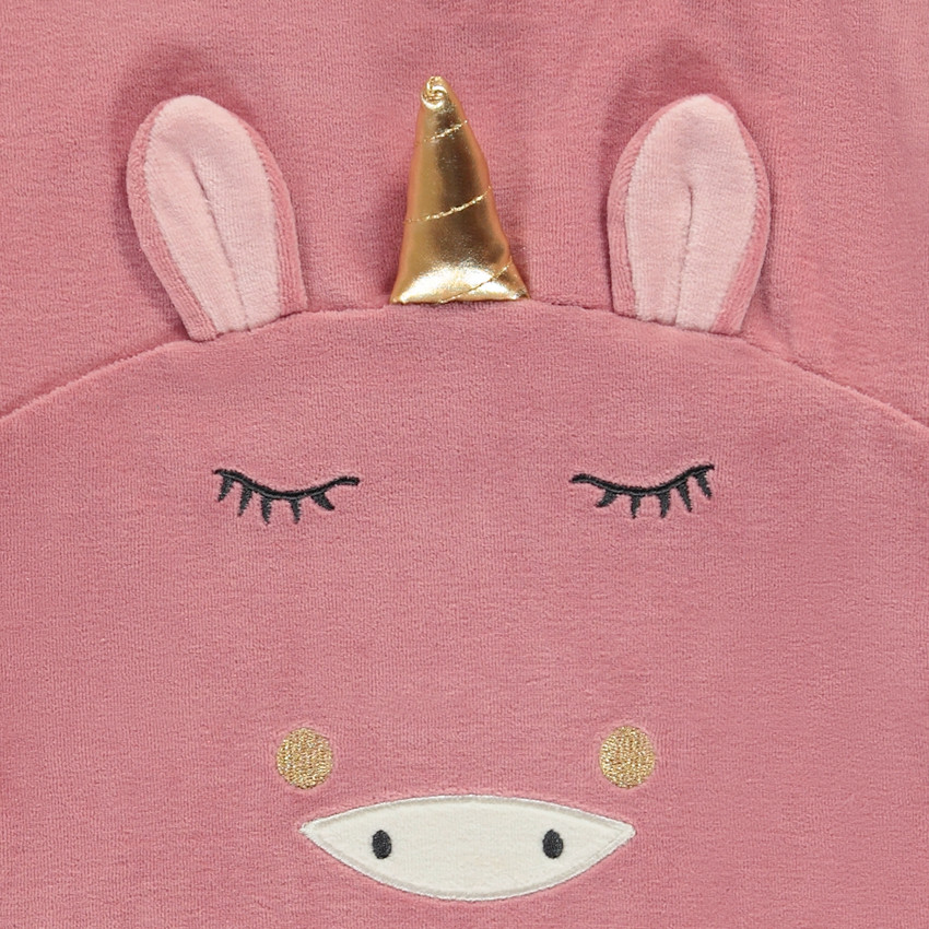 Set pyjama licorne en velours avec masque de nuit pour fille Orchestra