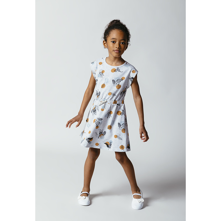 Vestido de punto sin mangas estampado motivos animales 