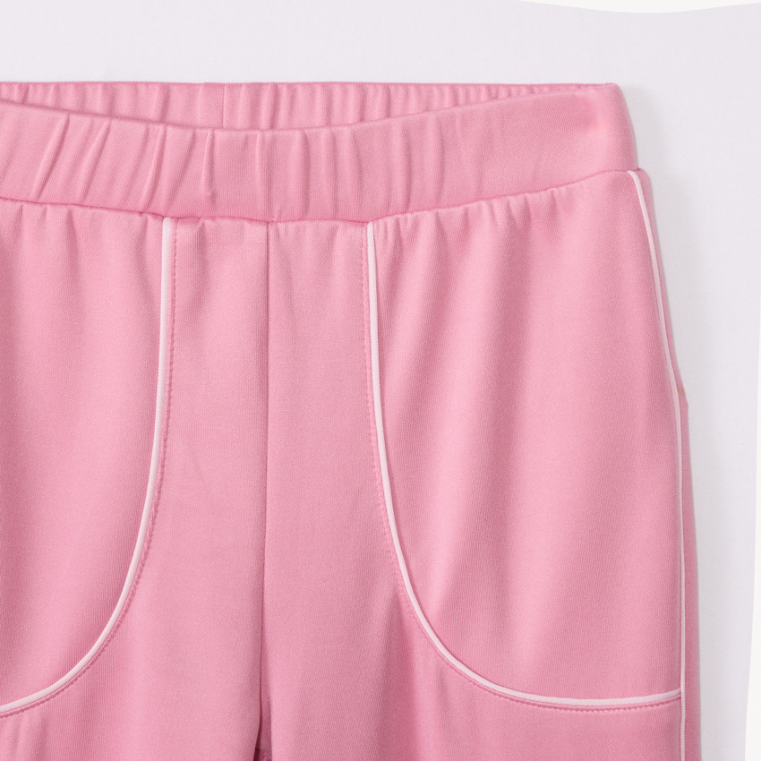 Conjunto de chándal liso de punto para niña 