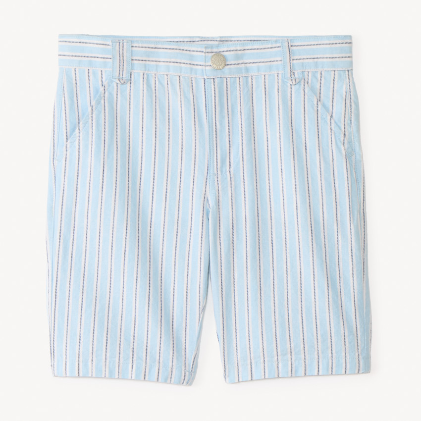 Bermudas a rayas de tela para niño 