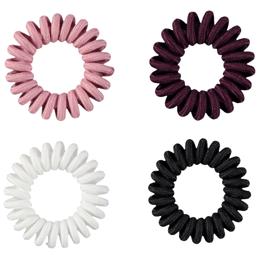 Lote de 4 elásticos en espiral para niña 