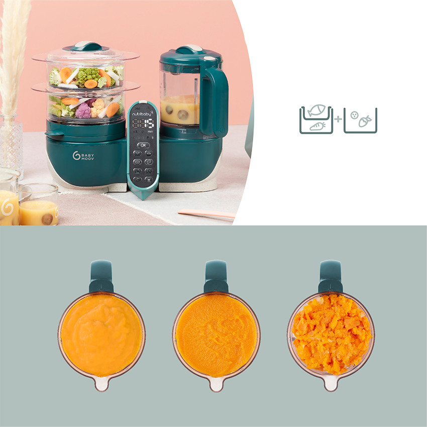 Robot de cocina para bebés 6 en 1 NutriBaby+ Opal green 