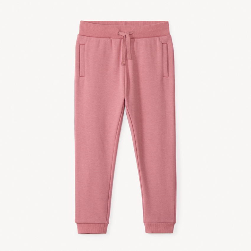 Pantalón jogging de felpa liso para niña 