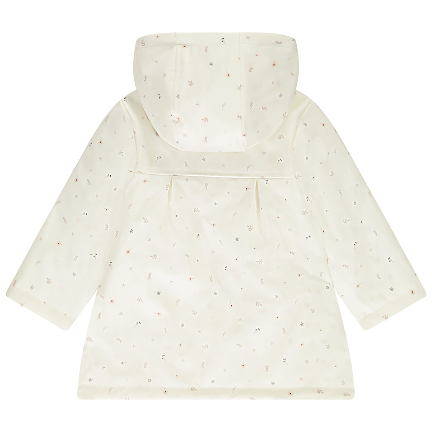 Parka impermeable con estampado de flores para bebé niña 