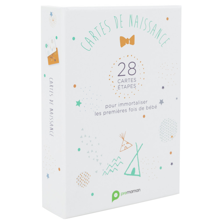 Tarjetas de fotos de nacimiento para bebé niño x28 