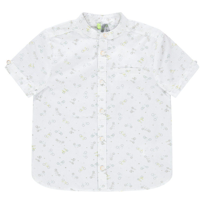 Camisa de manga corta con velcros estampados vegetal all-over.  Additional Camisa de manga corta con velcros estampados vegetal all-over.