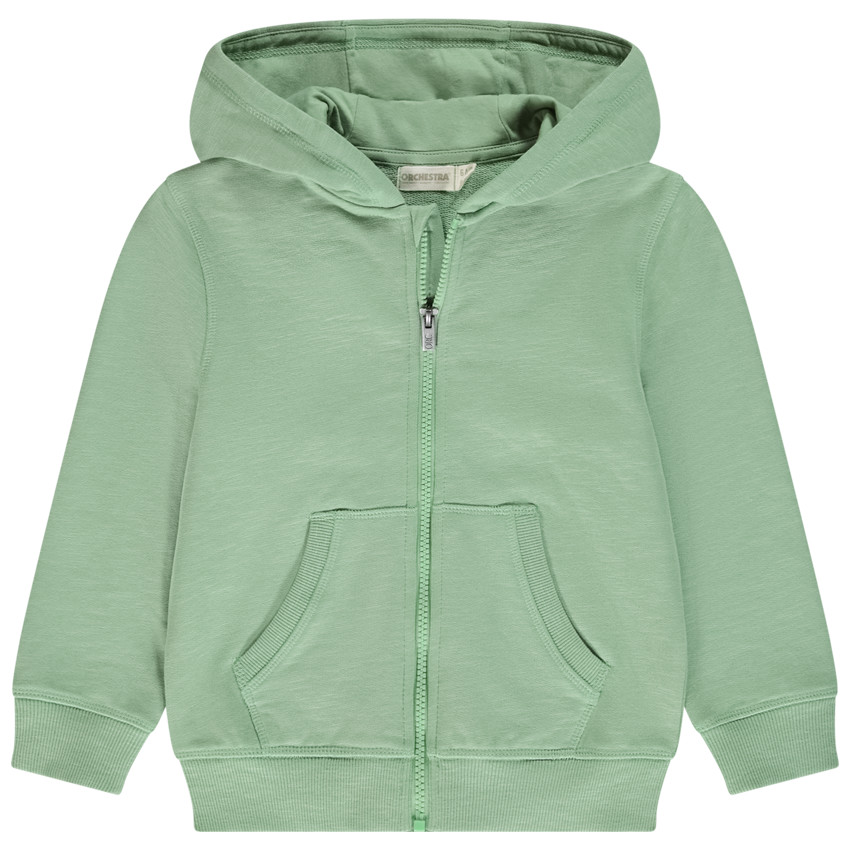 Chaleco con capucha de felpa lisa para niño 