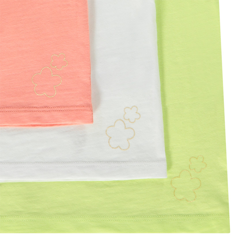 Pack de 3 camisetas lisas de jersey para bebé niña 