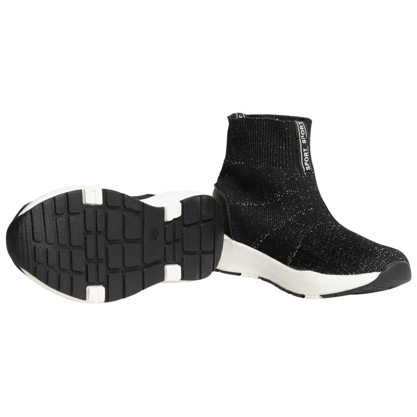 Zapatillas de malla brillante elásticas para niña. 