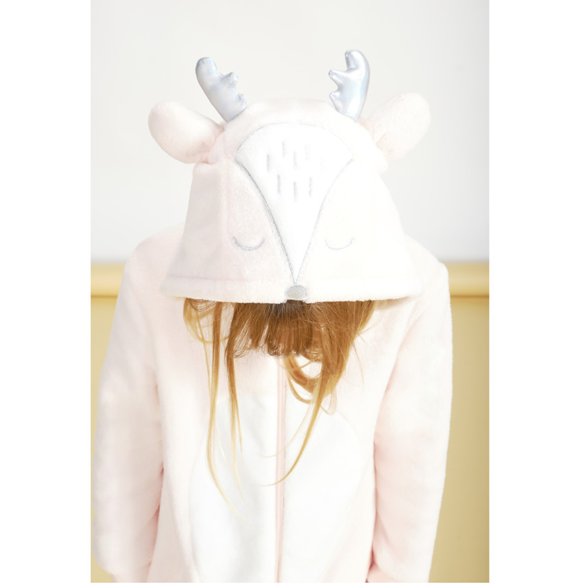 Pelele de sherpa con estampado de alce para niña 