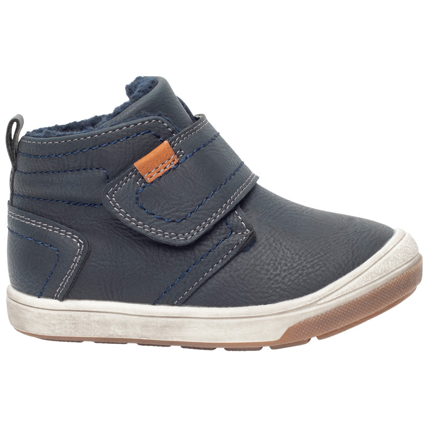 Botines con lengüeta de velcro y forro cálido para niño 