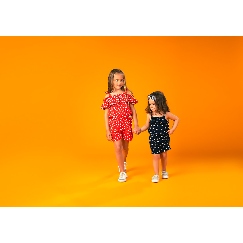 Combishort en jersey imprimé pour fille 