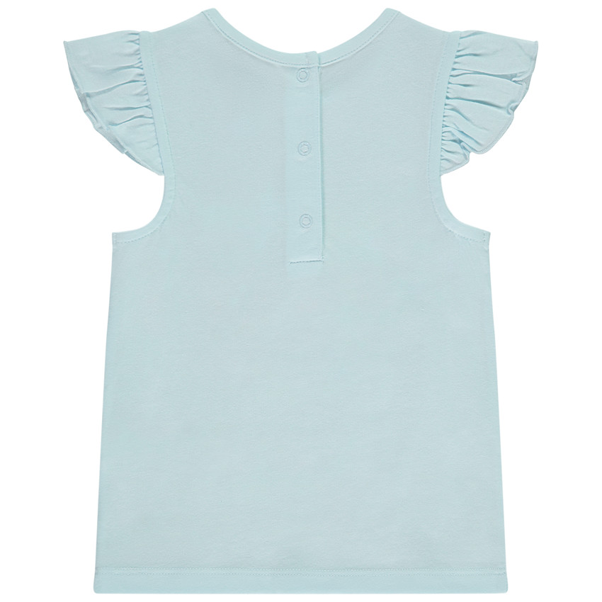 Camiseta de manga corta con estampado de frutas brillantes para bebé niña 