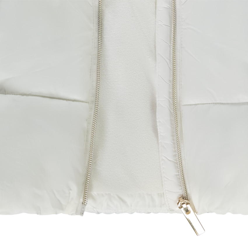 Doudoune longue à capuche en toile pour fille 