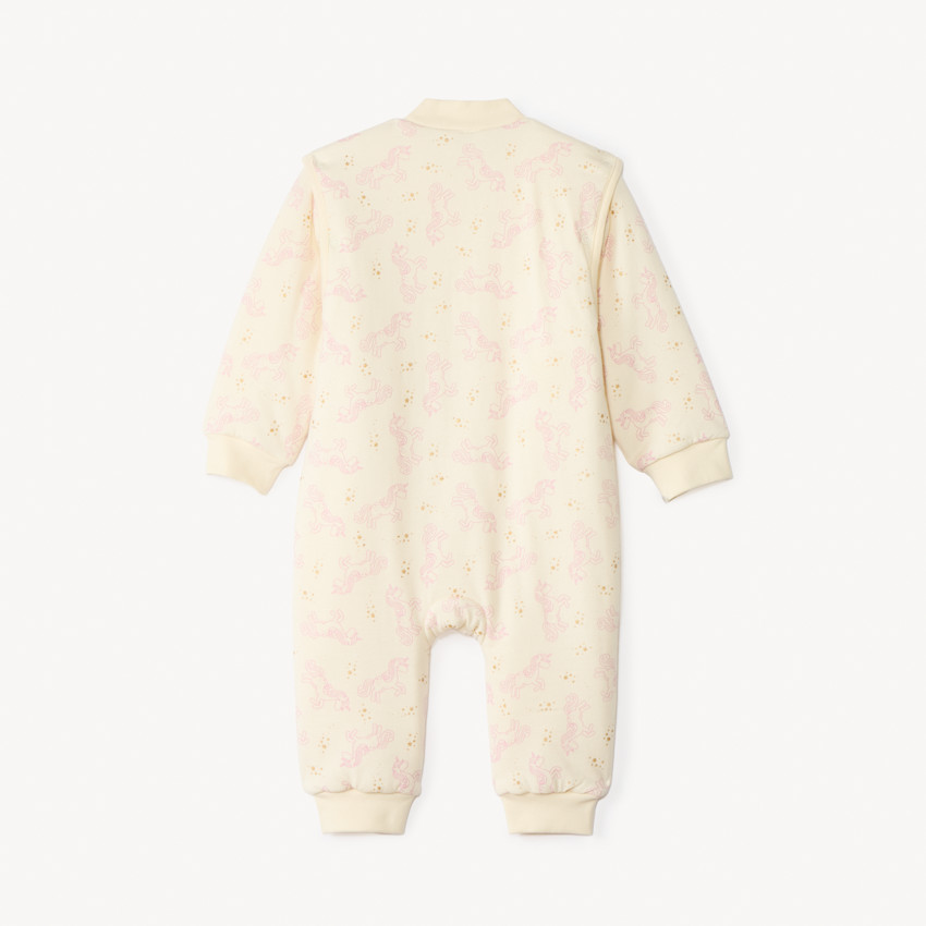 Pijama protector estampado con mangas desmontables para bebé niña 