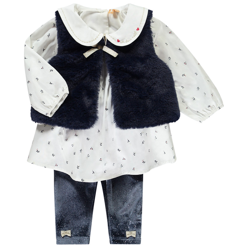 Conjunto de 3 piezas de fiesta para niña. 