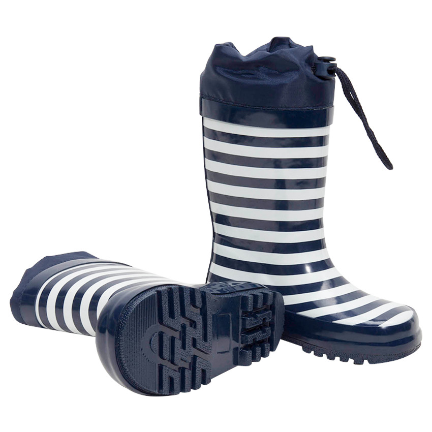 Botas de agua a rayas de caucho con cuello impermeable de la 28 a la 35  Additional Botas de agua a rayas de caucho con cuello impermeable de la 28 a la 35