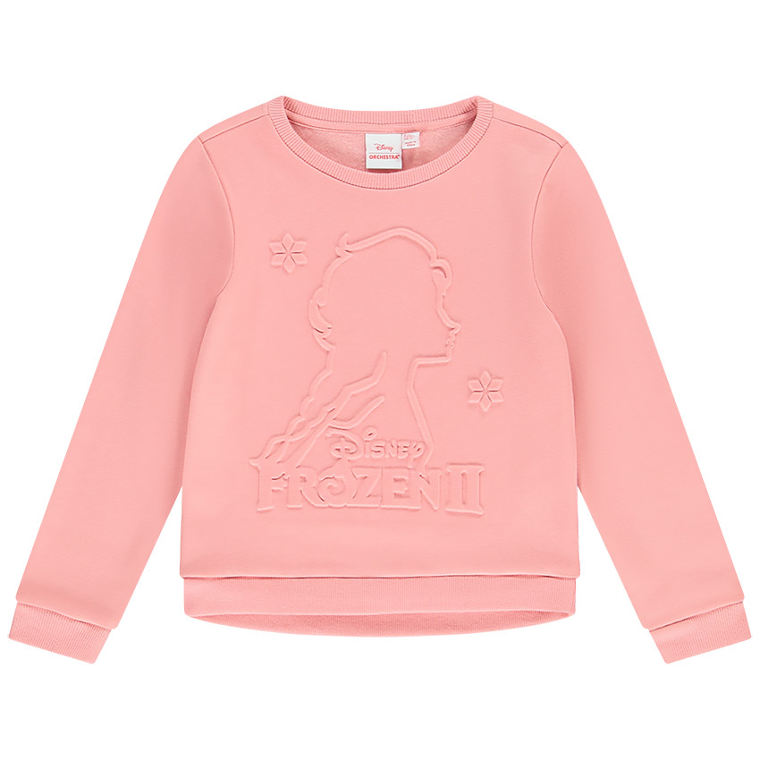 Sweat en molleton doux avec visuel embossed Frozen pour fille Main Sweat en molleton doux avec visuel embossed Frozen pour fille