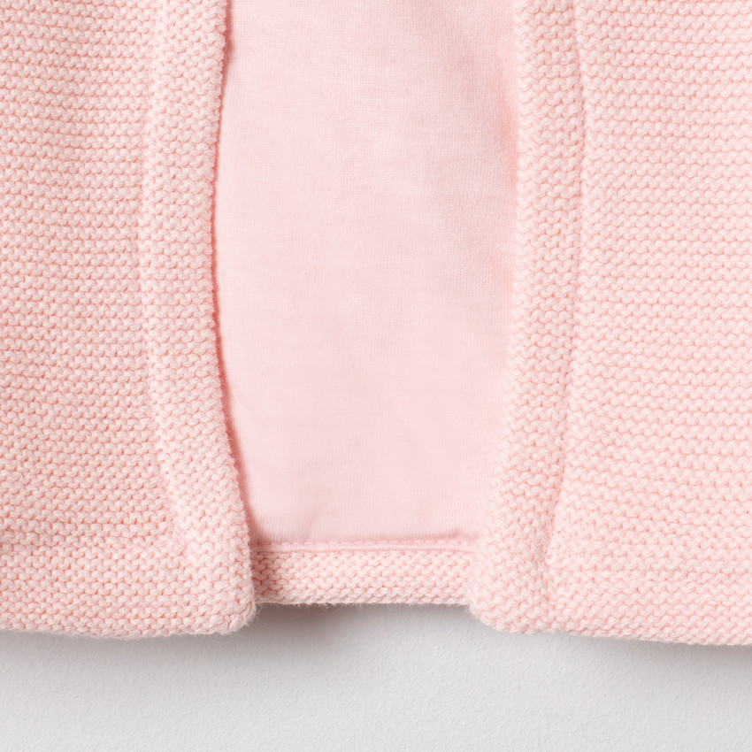 Gilet en tricot à capuche en coton doublé jersey 