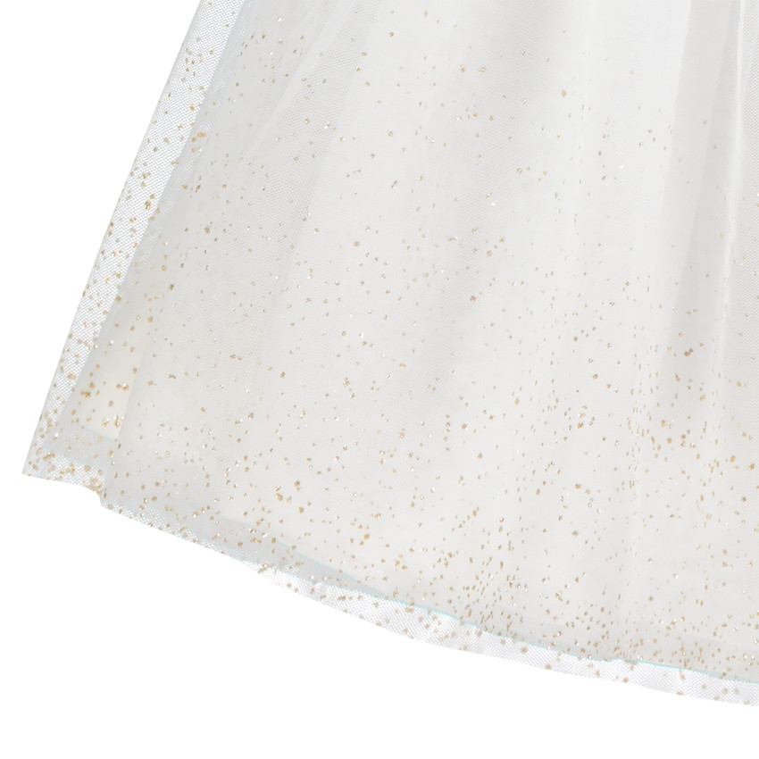 Jupe en tulle avec touches de doré et taille brillante 