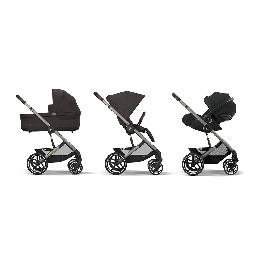 Carrito bebé compacto Balios S Lux marrón chocolate. 