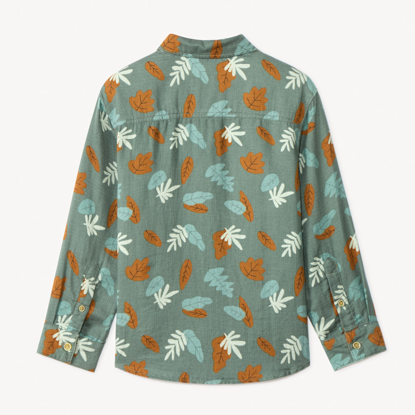 Chemise manches longues imprimé feuillage pour garçon 