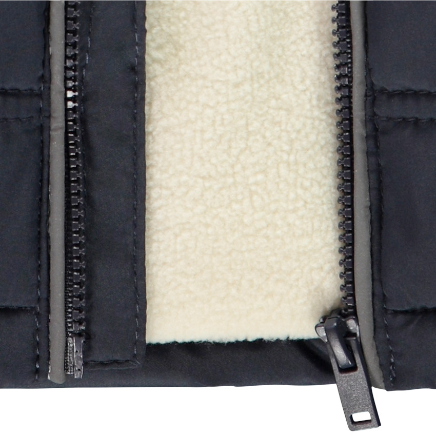 Plumífero acolchado con forro micropolar para bebé niña 