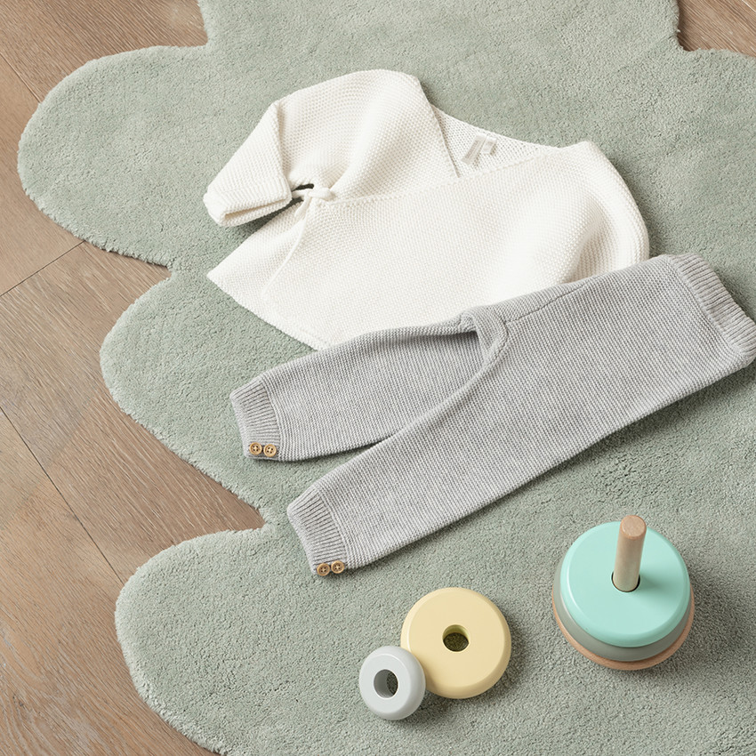 Calzoncillos de punto de algodón con botones decorativos para bebé niño 