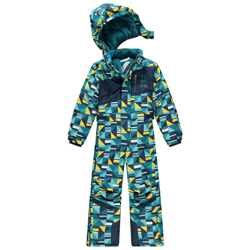 Mono de esquí estampado con forro micropolar 