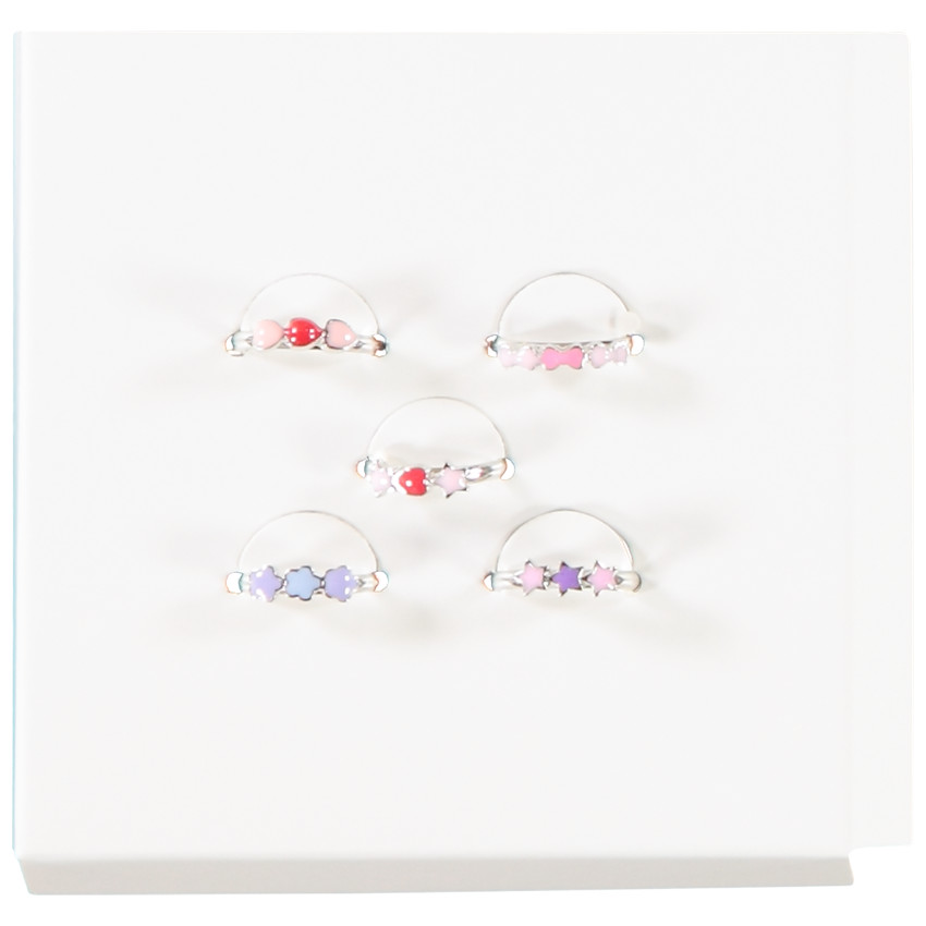 Lote de 5 anillos de fantasía para niña 
